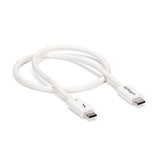 STARTECH 1.6ft (50cm) Passive Thunderbolt 3 Cable | 40Gbps | 100W PD | 4K|5K Video | Thunderbolt Cable | Compatible with USB4|DP Alt Mode | Thunderbolt 4 | USB 3.2|Type-C (TBLT34MM50CW) (TBLT34MM50CW)