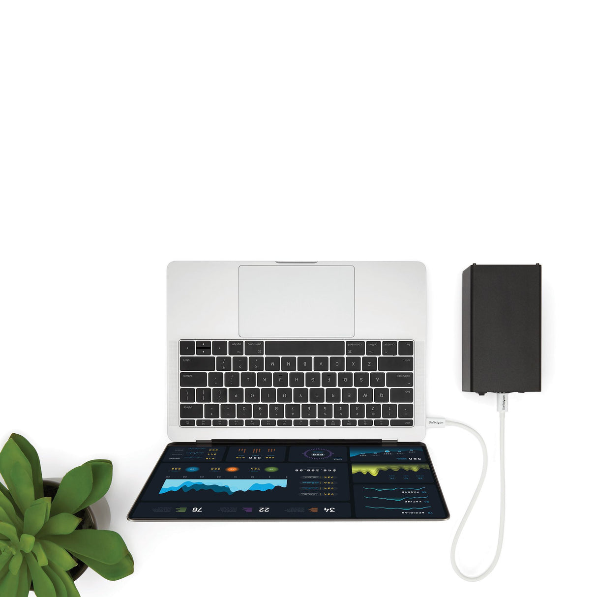 STARTECH 1.6ft (50cm) Passive Thunderbolt 3 Cable | 40Gbps | 100W PD | 4K|5K Video | Thunderbolt Cable | Compatible with USB4|DP Alt Mode | Thunderbolt 4 | USB 3.2|Type-C (TBLT34MM50CW) (TBLT34MM50CW)
