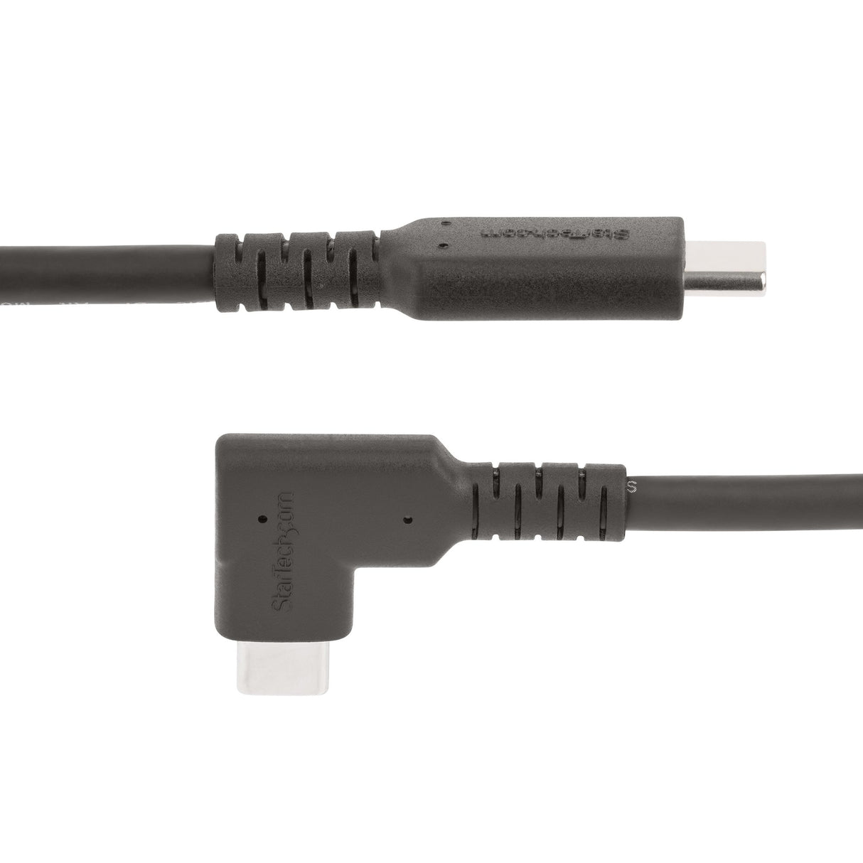 STARTECH 1.6ft (50cm) Rugged Right Angle USB-C Cable (10 Gbps) | USB C to C Data transfer Cable | 4K 60Hz DP Alt Mode | 100W PD - 90 Degree USB Type-C Cable (RUSB31CC50CMBR) (RUSB31CC50CMBR)