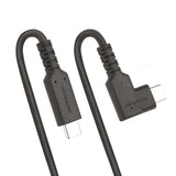 STARTECH 1.6ft (50cm) Rugged Right Angle USB-C Cable (10 Gbps) | USB C to C Data transfer Cable | 4K 60Hz DP Alt Mode | 100W PD - 90 Degree USB Type-C Cable (RUSB31CC50CMBR) (RUSB31CC50CMBR)