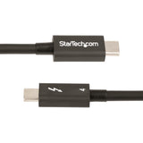 STARTECH 1.6ft (50cm) Thunderbolt 4 Cable - 40Gbps - 100W PD - 4K|8K Video - Thunderbolt Cable - Compatible w|USB 4|Thunderbolt 3|USB 3.2|USB Type-C|DisplayPort (TBLT4MM50CM) (TBLT4MM50CM)