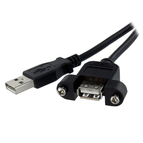 STARTECH 1 ft | 30cmPanel Mount USB Cable A to A - F|M (USBPNLAFAM1)