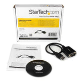 STARTECH 1 ft. USB to Serial Adapter DB9 with COM Retention - FTDI USB to Serial RS232 Adapter - USB Serial Adapter - 1-Port (ICUSB232PRO)