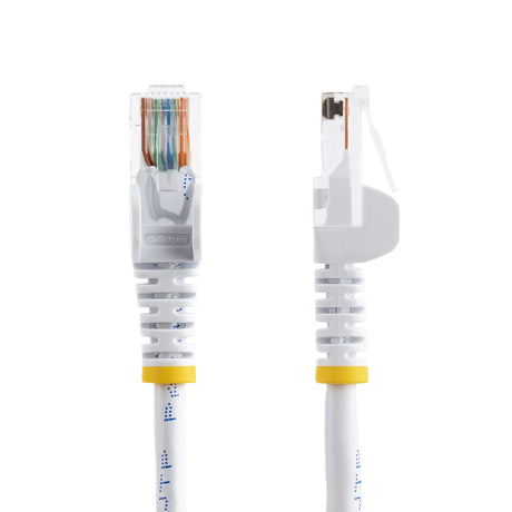 STARTECH 1 m White Cat5e Snagless RJ45 UTP Patch Cable - 1m Patch Cord - Ethernet Patch Cable - RJ45 Male to Male Cat 5e Cable (45PAT1MWH) (45PAT1MWH)