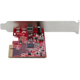 STARTECH 1-Port USB 3.2 Gen 2x2 PCIe Card - USB-C SuperSpeed 20Gbps PCI Express 3.0 x4 Host Controller Card - USB Type-C PCIe Add-On Adapter Card - Expansion Card | Windows & Linux (PEXUSB321C) (PEXUSB321C)
