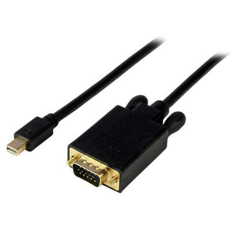 STARTECH 10 ft Mini DisplayPort to VGA Adapter Cable - mDP to VGA Video Converter - Mini DP to VGA Cable for Mac|PC 1920x1200 - Black (MDP2VGAMM10B)