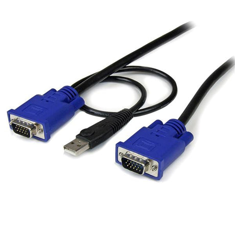 STARTECH 10 ft Ultra Thin USB VGA 2-in-1 KVM Cable - VGA KVM Cable - USB KVM Cable - KVM Switch Cable (SVECONUS10)