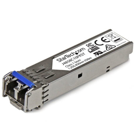 STARTECH 10 pack HPE J4859C Compatible SFP Module - 1000BASE-LX - 1GbE Single Mode (SMF) |MMF Optic Transceiver - 1 Gigabit Ethernet - LC 10km - 1310nm DDM HPE 1400 1700 (J4859C10PKST) (J4859C10PKST)