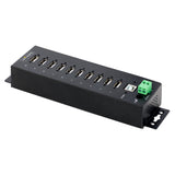 STARTECH 10-Port Industrial USB 2.0 Hub | Rugged USB Hub w|ESD Level 4 Protection | DIN|Wall|Desk-Mountable USB-A Hub | USB Port Expander w|Lockable Ports | Multiport USB Hub (USB210AIND-USB-A-HUB) (USB210AIND-USB-A-HUB)