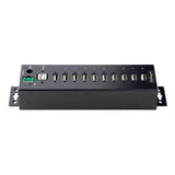STARTECH 10-Port Industrial USB 2.0 Hub | Rugged USB Hub w|ESD Level 4 Protection | DIN|Wall|Desk-Mountable USB-A Hub | USB Port Expander w|Lockable Ports | Multiport USB Hub (USB210AIND-USB-A-HUB) (USB210AIND-USB-A-HUB)