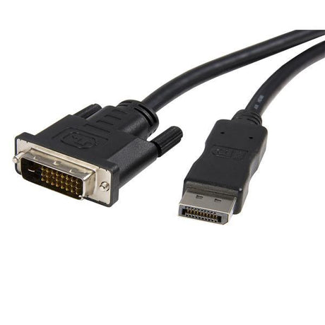STARTECH 10ft (3m) DisplayPort to DVI Cable - DisplayPort to DVI Adapter Cable 1080p Video - DisplayPort to DVI-D Cable Single Link - DP to DVI Monitor Cable - DP 1.2 to DVI Converter (DP2DVIMM10) (DP2DVIMM10)