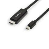 STARTECH 10ft (3m) Mini DisplayPort to HDMI Cable - 4K 30Hz Video - mDP to HDMI Adapter Cable - Mini DP or Thunderbolt 1|2 Mac|PC to HDMI Monitor|Display - mDP to HDMI Converter Cord (MDP2HDMM3MB) (MDP2HDMM3MB)