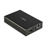 STARTECH 10GbE Fiber Ethernet Media Converter for 10Gbps Network 10GBASE-T SFP to RJ45 Multigigabit Singlemode|Multimode Fiber Optic to Copper Network Ethernet to Fiber Bridge (MCM10GSFP) (MCM10GSFP)