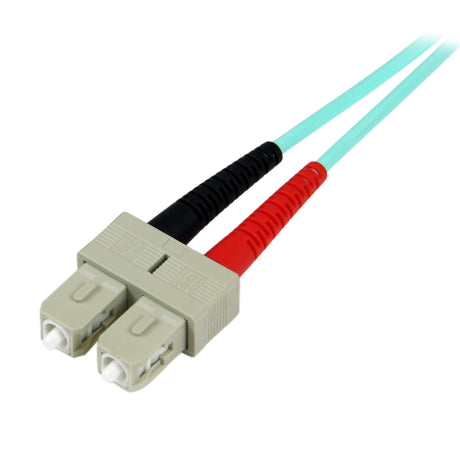 STARTECH 10m (30ft) LC|UPC to SC|UPC OM3 Multimode Fiber Optic Cable | Duplex 50|125µm Zipcord Fiber | 100G | LOMMF|VCSEL | Below 0.3dB Insertion Loss | LSZH Fiber Patch Cord (A50FBLCSC10) (A50FBLCSC10)
