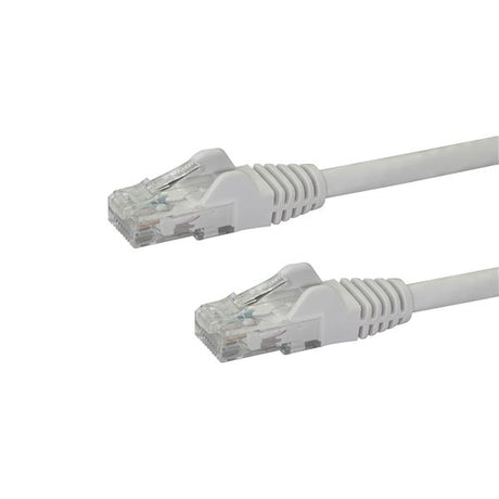 STARTECH 10m CAT6 Ethernet Cable - White CAT 6 Gigabit Ethernet Wire -650MHz 100W PoE RJ45 UTP Network|Patch Cord Snagless w|Strain Relief Fluke Tested|Wiring is UL Certified|TIA (N6PATC10MWH) (N6PATC10MWH)