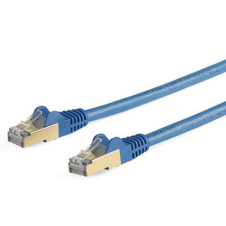 STARTECH 10m CAT6a Ethernet Cable - Blue - RJ45 Snagless Connectors - CAT6a STP Cord - Copper Wire - Network Cable (6ASPAT10MBL) (6ASPAT10MBL)