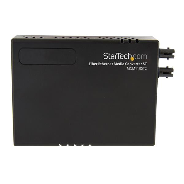 STARTECH 10|100 Mbps Ethernet to Fiber Optic Media Converter - ST Multimode - 1310nm - 2km - Full|Half Duplex (MCM110ST2) (MCM110ST2)