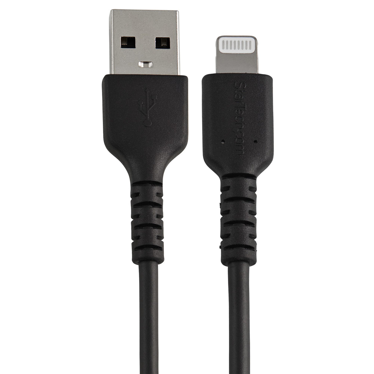 STARTECH 12inch (30cm) Durable Black USB-A to Lightning Cable - Heavy Duty Rugged Aramid Fiber USB Type A to Lightning Charger|Sync Power Cord - Apple MFi Certified iPad|iPhone 12 (RUSBLTMM30CMB) (RUSBLTMM30CMB)