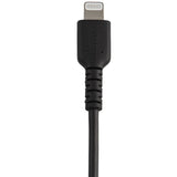 STARTECH 12inch (30cm) Durable Black USB-A to Lightning Cable - Heavy Duty Rugged Aramid Fiber USB Type A to Lightning Charger|Sync Power Cord - Apple MFi Certified iPad|iPhone 12 (RUSBLTMM30CMB) (RUSBLTMM30CMB)