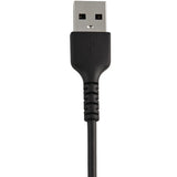 STARTECH 12inch (30cm) Durable Black USB-A to Lightning Cable - Heavy Duty Rugged Aramid Fiber USB Type A to Lightning Charger|Sync Power Cord - Apple MFi Certified iPad|iPhone 12 (RUSBLTMM30CMB) (RUSBLTMM30CMB)