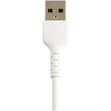 STARTECH 12inch (30cm) Durable White USB-A to Lightning Cable - Heavy Duty Rugged Aramid Fiber USB Type A to Lightning Charger|Sync Power Cord - Apple MFi Certified iPad|iPhone 12 (RUSBLTMM30CMW) (RUSBLTMM30CMW)