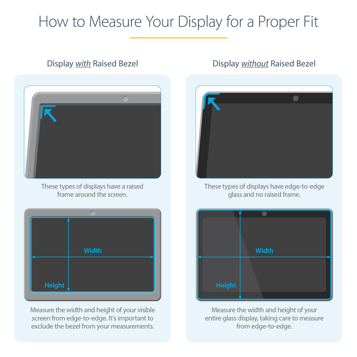 STARTECH 14in Laptop Privacy Screen - Anti-Glare Privacy Filter for Widescreen (16:9) Displays - Laptop Monitor Screen Protector w| 51% Blue Light Reduction - Matte|Glossy (14L-PRIVACY-SCREEN) (14L-PRIVACY-SCREEN)