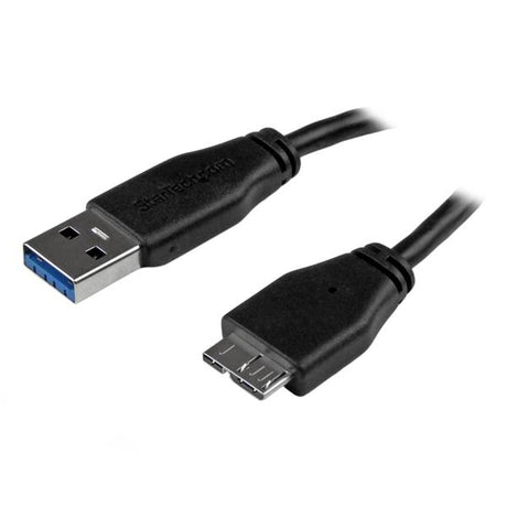 STARTECH 15cm 6in Short Slim USB 3.0 A to Micro B Cable M|M - Mobile Charge Sync USB 3.0 Micro B Cable for Smartphones and Tablets (USB3AUB15CMS)