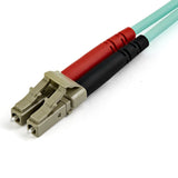 STARTECH 15m (50ft) LC|UPC to LC|UPC OM3 Multimode Fiber Optic Cable | Full Duplex 50|125µm Zipcord | 100G Networks | LOMMF|VCSEL | Below 0.3dB Insertion Loss | LSZH Fiber Patch Cord (A50FBLCLC15) (A50FBLCLC15)