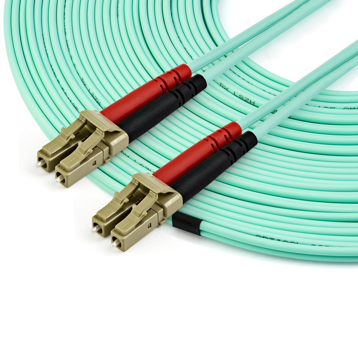 STARTECH 15m (50ft) LC|UPC to LC|UPC OM3 Multimode Fiber Optic Cable | Full Duplex 50|125µm Zipcord | 100G Networks | LOMMF|VCSEL | Below 0.3dB Insertion Loss | LSZH Fiber Patch Cord (A50FBLCLC15) (A50FBLCLC15)