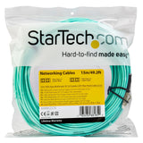 STARTECH 15m (50ft) LC|UPC to LC|UPC OM3 Multimode Fiber Optic Cable | Full Duplex 50|125µm Zipcord | 100G Networks | LOMMF|VCSEL | Below 0.3dB Insertion Loss | LSZH Fiber Patch Cord (A50FBLCLC15) (A50FBLCLC15)