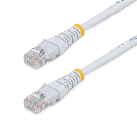 STARTECH 15m Cat5e White Molded RJ45 UTP Cat 5e Patch Cable - 15 m Patch Cord (M45PAT15MWH)