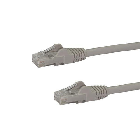 STARTECH 15m CAT6 Ethernet Cable - Grey CAT 6 Gigabit Ethernet Wire -650MHz 100W PoE RJ45 UTP Network|Patch Cord Snagless w|Strain Relief Fluke Tested|Wiring is UL Certified|TIA (N6PATC15MGR) (N6PATC15MGR)