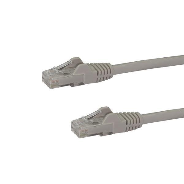 STARTECH 15m CAT6 Ethernet Cable - Grey CAT 6 Gigabit Ethernet Wire -650MHz 100W PoE RJ45 UTP Network|Patch Cord Snagless w|Strain Relief Fluke Tested|Wiring is UL Certified|TIA (N6PATC15MGR) (N6PATC15MGR)