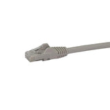 STARTECH 15m CAT6 Ethernet Cable - Grey CAT 6 Gigabit Ethernet Wire -650MHz 100W PoE RJ45 UTP Network|Patch Cord Snagless w|Strain Relief Fluke Tested|Wiring is UL Certified|TIA (N6PATC15MGR) (N6PATC15MGR)