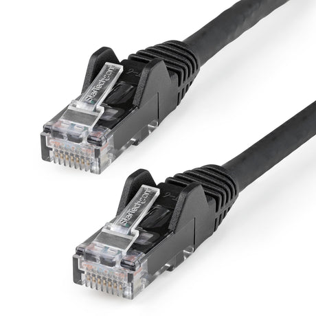 STARTECH 15m CAT6 Ethernet Cable - LSZH (Low Smoke Zero Halogen) - 10 Gigabit 650MHz 100W PoE RJ45 UTP Network Patch Cord Snagless with Strain Relief - Black | CAT 6 | ETL Verified (N6LPATCH15MBK) (N6LPATCH15MBK)