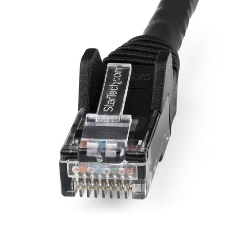 STARTECH 15m CAT6 Ethernet Cable - LSZH (Low Smoke Zero Halogen) - 10 Gigabit 650MHz 100W PoE RJ45 UTP Network Patch Cord Snagless with Strain Relief - Black | CAT 6 | ETL Verified (N6LPATCH15MBK) (N6LPATCH15MBK)