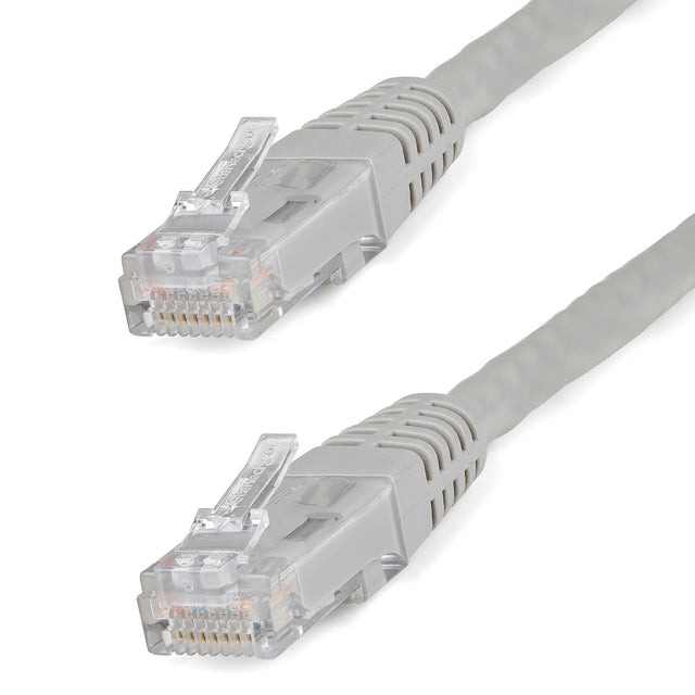 STARTECH 15m Cat6 Patch Cable with Molded RJ45 Connectors - Gray - Cat6 Ethernet Patch Cable - 15 m UTP Cat 6 Patch Cord (C6PAT15MGR) (C6PAT15MGR)