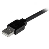 STARTECH 15m USB 2.0 Active Extension Cable - M|F - 15 meter USB 2.0 Repeater Cable Cord - USB A Male to USB A Female - 15 m | Black (USB2AAEXT15M)