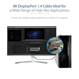 STARTECH 16ft (5m) VESA Certified DisplayPort 1.4 Cable - 8K 60Hz HDR10 - Ultra HD 4K 120Hz Video - DP 1.4 Cable | Cord - For Monitors|Displays - DisplayPort to DisplayPort Cable - M|M (DP14VMM5M) (DP14VMM5M)