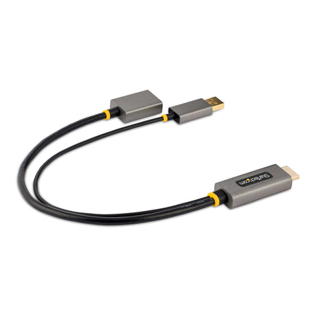 STARTECH 1ft (30cm) HDMI to DisplayPort Adapter Cable | Active 4K 60Hz HDMI 2.0 to DP 1.2 Converter | HDR | USB Bus Powered Source to DisplayPort Monitor for Laptops|PC (128-HDMI-DISPLAYPORT) (128-HDMI-DISPLAYPORT)