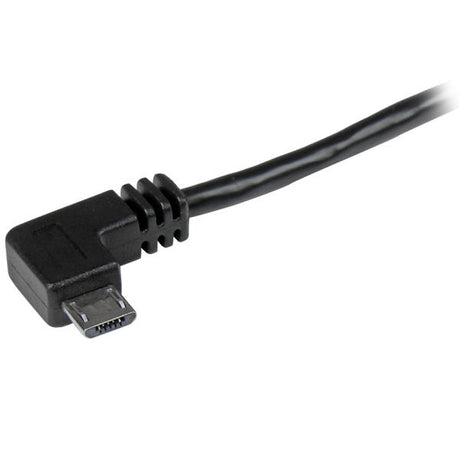 STARTECH 1m 3 ft Micro-USB Cable with Right-Angled Connectors - M|M - USB A to Micro B Cable - 3ft Right Angle Micro USB Cable (USB2AUB2RA1M)