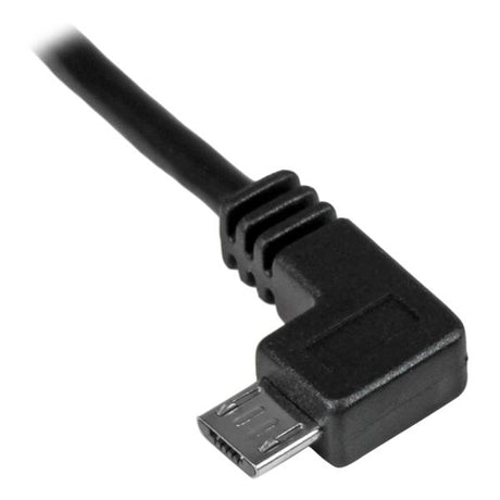 STARTECH 1m 3 ft Micro-USB Charge-and-Sync Cable - Left-Angle Micro-USB - M|M - USB to Micro USB Charging Cable - 30|24 AWG (USBAUB1MLA)