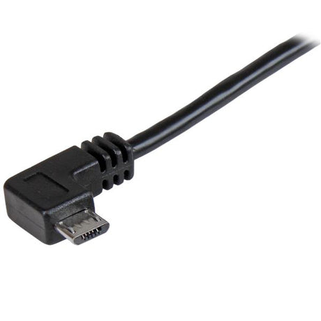 STARTECH 1m 3 ft Micro-USB Charge-and-Sync Cable - Right-Angle Micro-USB - M|M - USB to Micro USB Charging Cable - 30|24 AWG (USBAUB1MRA)