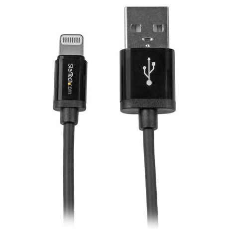 STARTECH 1m (3ft) Black Apple 8-pin Lightning Connector to USB Cable for iPhone | iPod | iPad - Charge and Sync Cable - 1 meter (USBLT1MB) (USBLT1MB)
