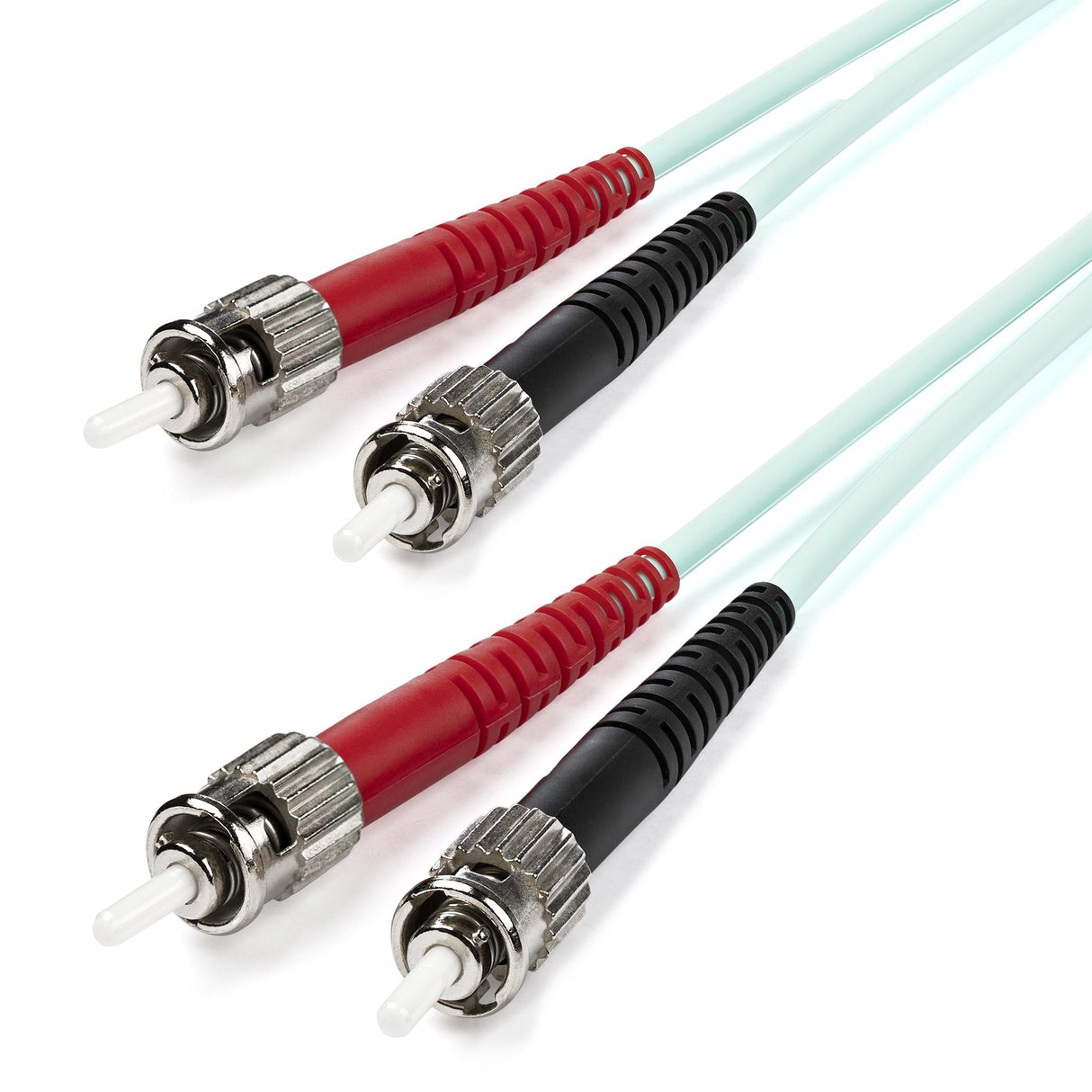 STARTECH 1m (3ft) ST|UPC to ST|UPC OM3 Multimode Fiber Optic Cable | Full Duplex 50|125µm Zipcord Fiber | 100G Networks | LOMMF|VCSEL | <0.3dB Low Insertion Loss | LSZH Fiber Patch Cord (A50FBSTST1) (A50FBSTST1)
