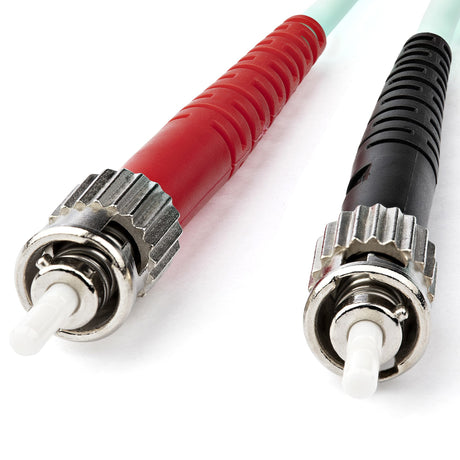 STARTECH 1m (3ft) ST|UPC to ST|UPC OM3 Multimode Fiber Optic Cable | Full Duplex 50|125µm Zipcord Fiber | 100G Networks | LOMMF|VCSEL | <0.3dB Low Insertion Loss | LSZH Fiber Patch Cord (A50FBSTST1) (A50FBSTST1)