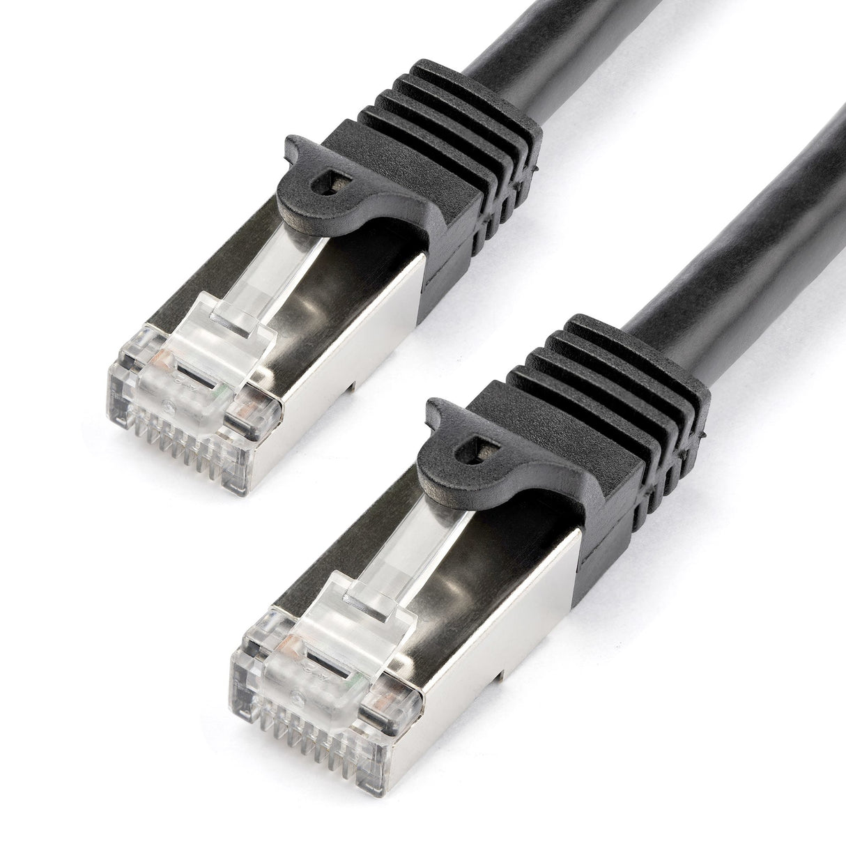 STARTECH 1m Cat6 Patch Cable - Shielded (SFTP) Snagless Gigabit Network Patch Cable - Black Cat 6 Ethernet Patch Lead (N6SPAT1MBK) (N6SPAT1MBK)