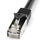 STARTECH 1m Cat6 Patch Cable - Shielded (SFTP) Snagless Gigabit Network Patch Cable - Black Cat 6 Ethernet Patch Lead (N6SPAT1MBK) (N6SPAT1MBK)