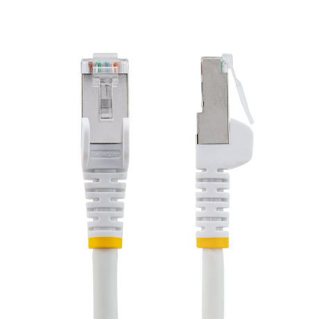 STARTECH 1m CAT6a Ethernet Cable - Low Smoke Zero Halogen (LSZH) - 10 Gigabit 500MHz 100W PoE RJ45 S|FTP White Network Patch Cord Snagless w|Strain Relief (NLWH-1M-CAT6A-PATCH) (NLWH-1M-CAT6A-PATCH)