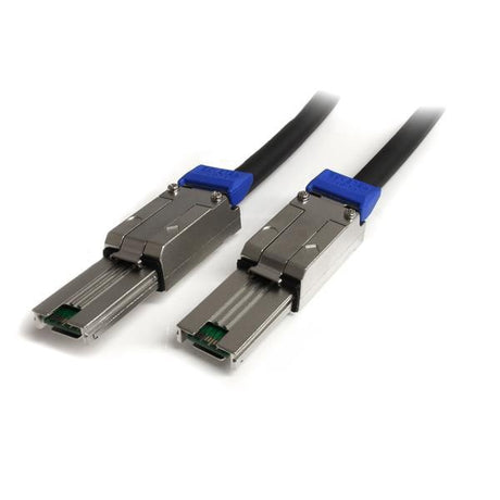 STARTECH 1m External Mini SAS Cable - Serial Attached SCSI SFF-8088 to SFF-8088 - 2x SFF-8088 (M) - 1 meter | Black (ISAS88881)